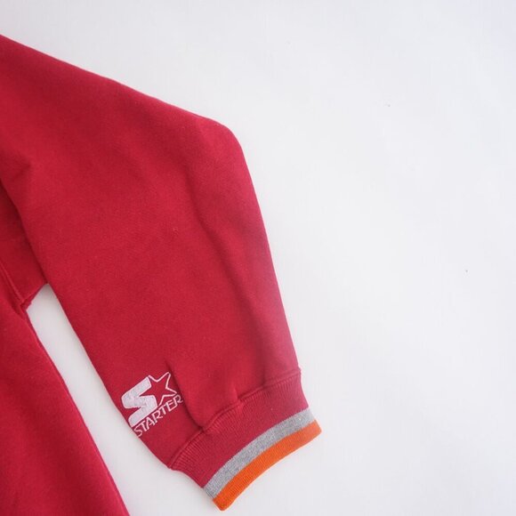 Vintage Starter Virginia Tech Hokies Red Orange Cotton Varsity Crewneck Sweater - Picture 4 of 11